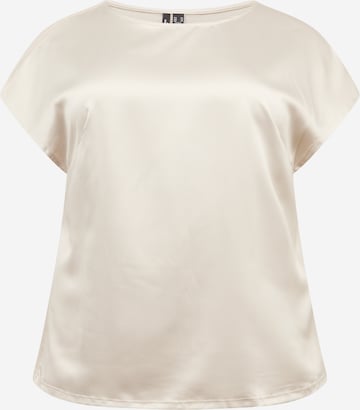 Vero Moda Curve Bluse 'MERLE' in Beige: predná strana