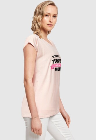 Maglietta 'Mothers Day - My Favorite People Call Me Mom' di Merchcode in rosa