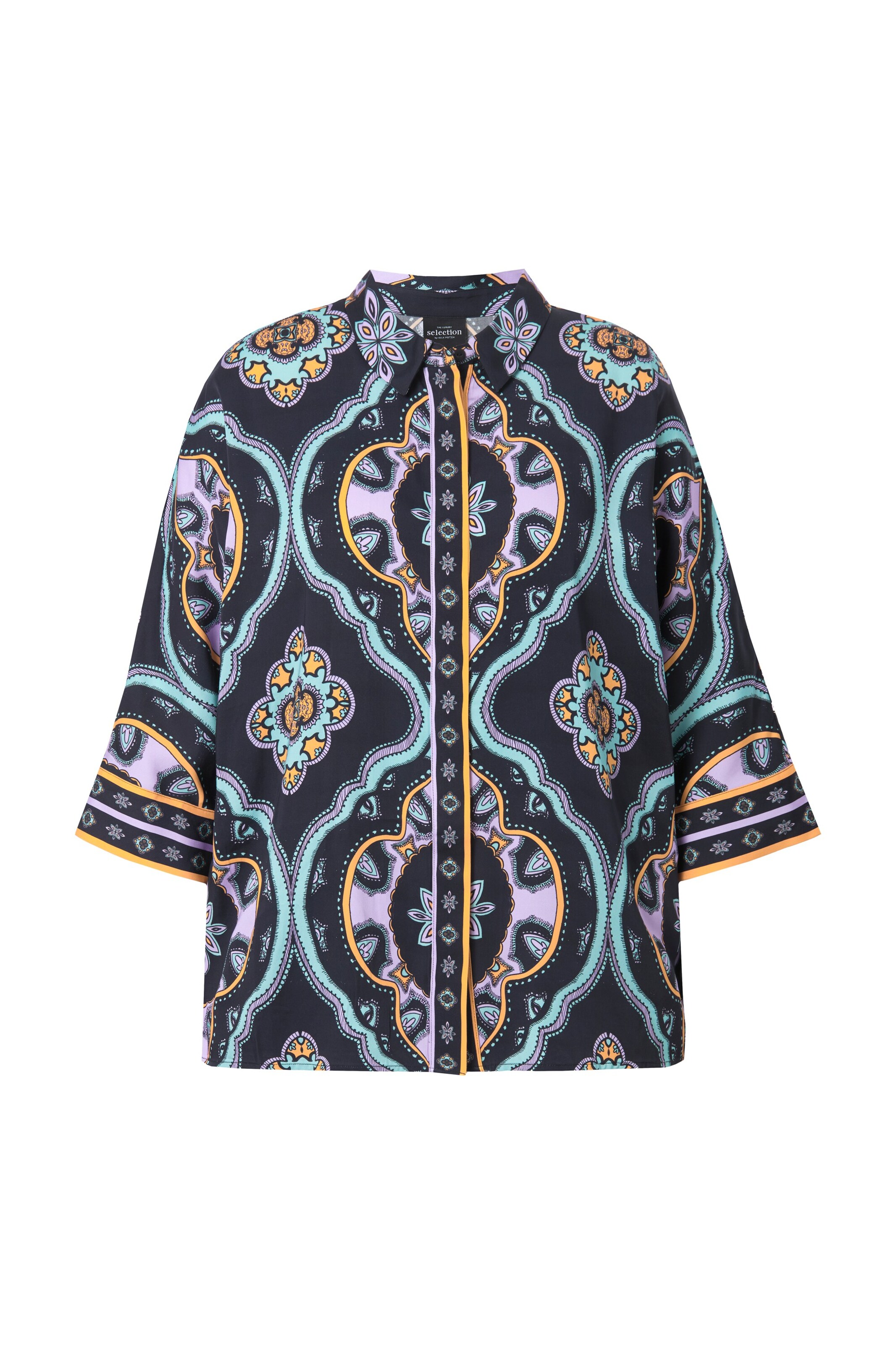 Ulla Popken Bluse in Schwarz: Vorderseite