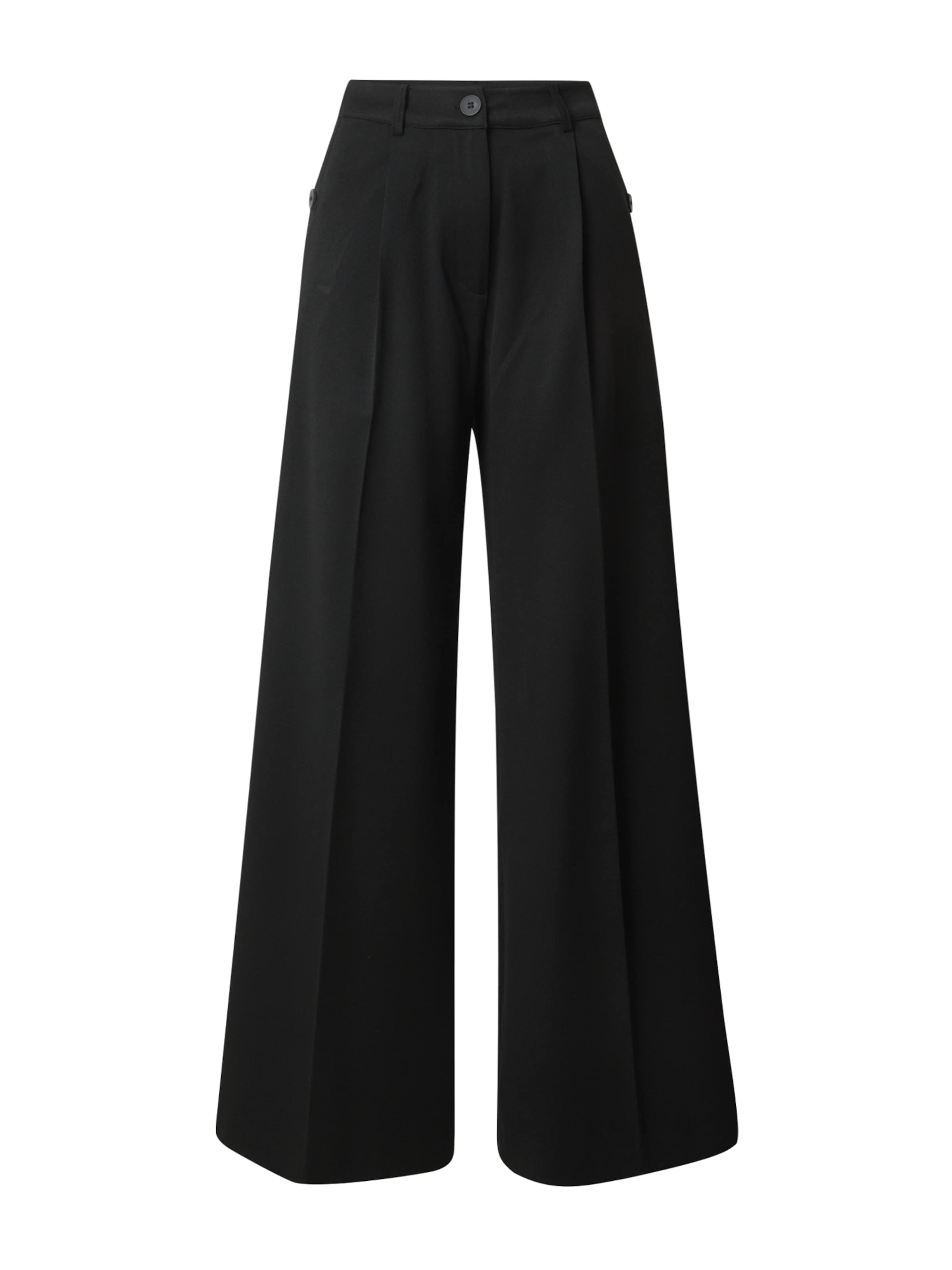 Wide leg Pantaloni cutați de la Nasty Gal pe negru: față