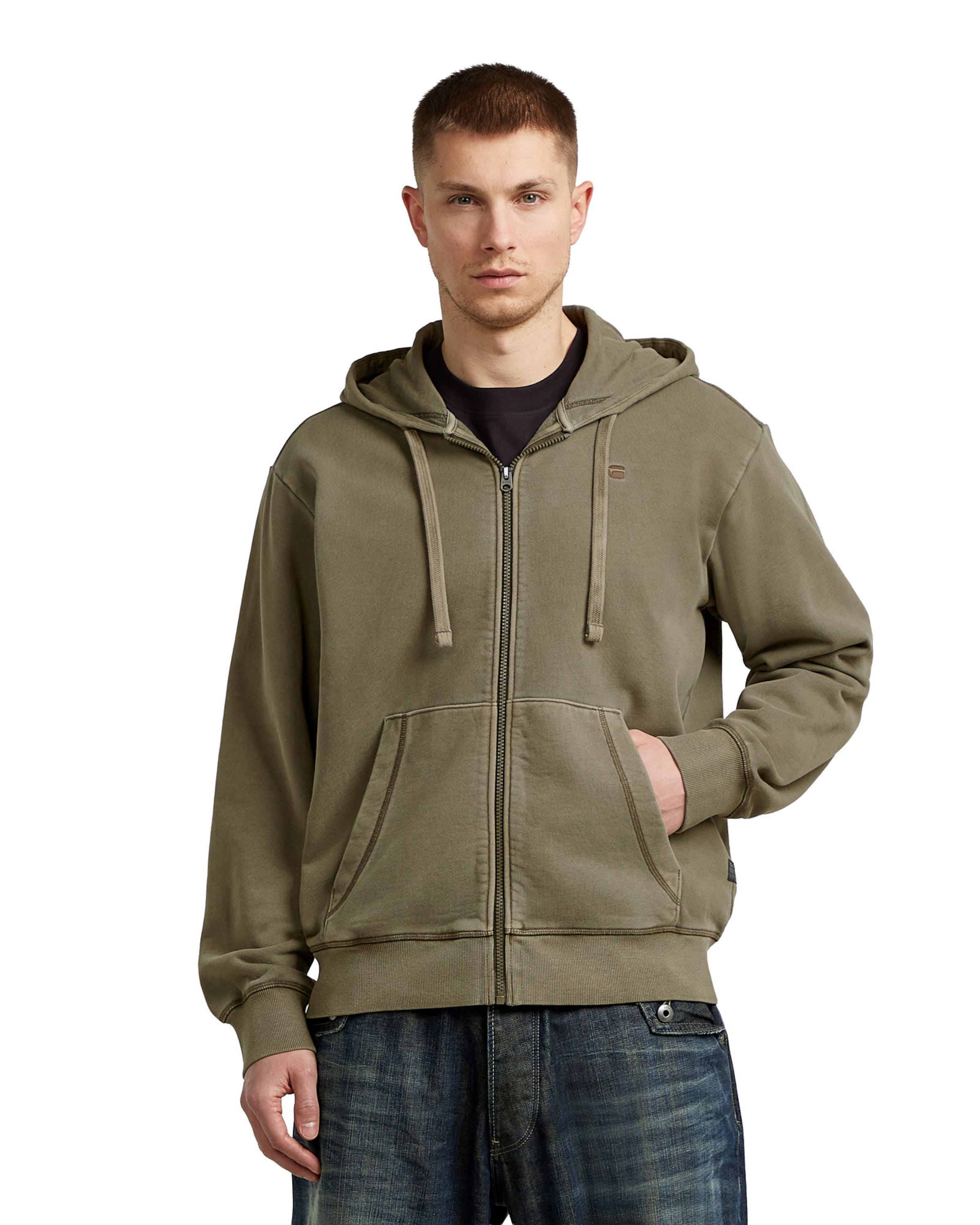 G-STAR Sweats-Cardigan ' ' in Braun: Vorderseite