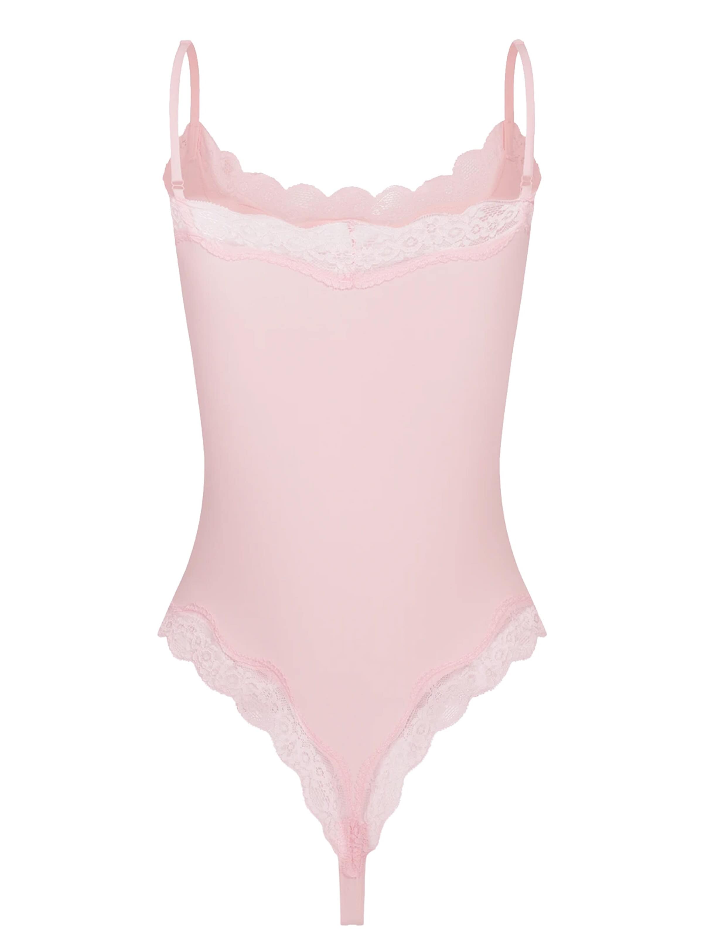 cfab Body 'Bodysuit String mit Lace' i rosa