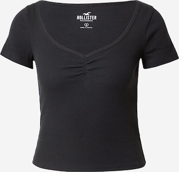 HOLLISTER T-shirt i svart: framsida