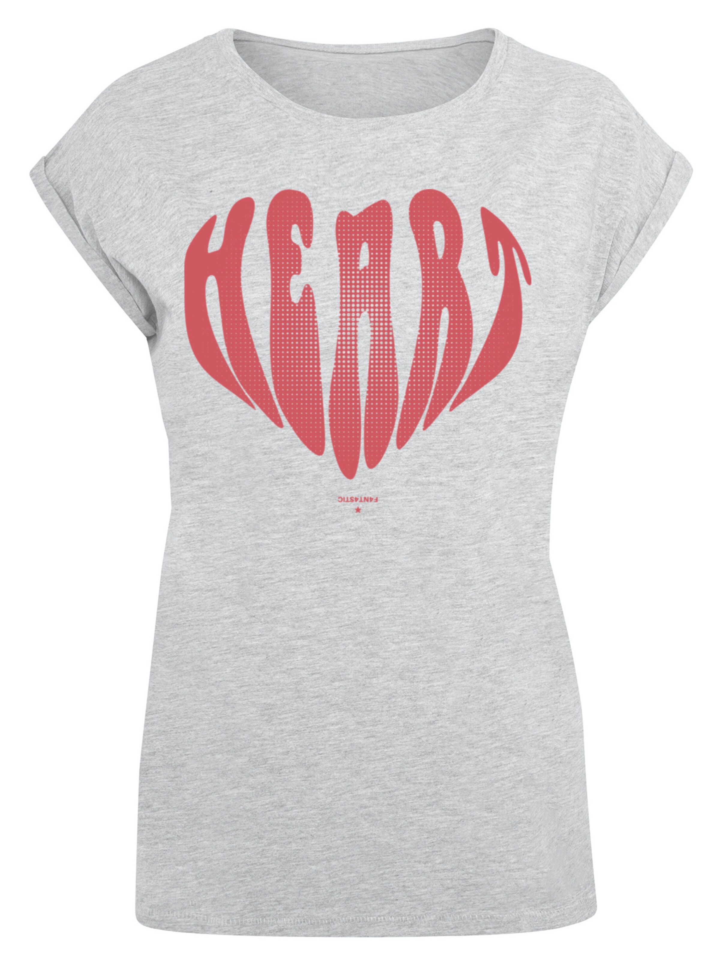 T-shirt 'Valentinstag' F4NT4STIC en gris : devant