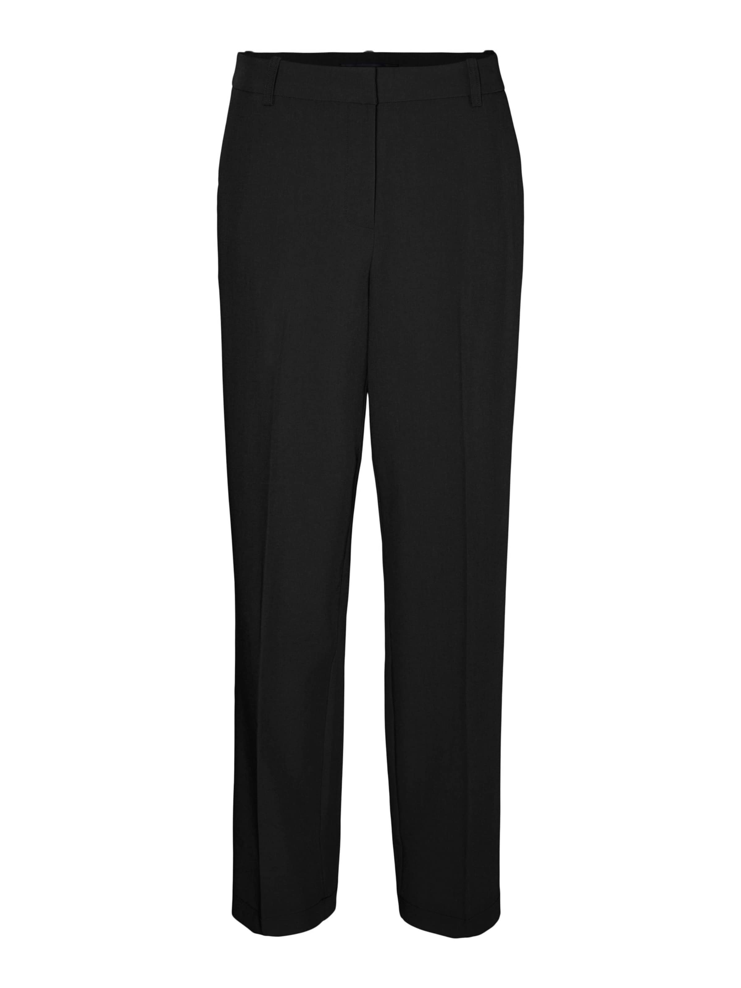 VERO MODA - regular Pantalón de pinzas en negro: frente