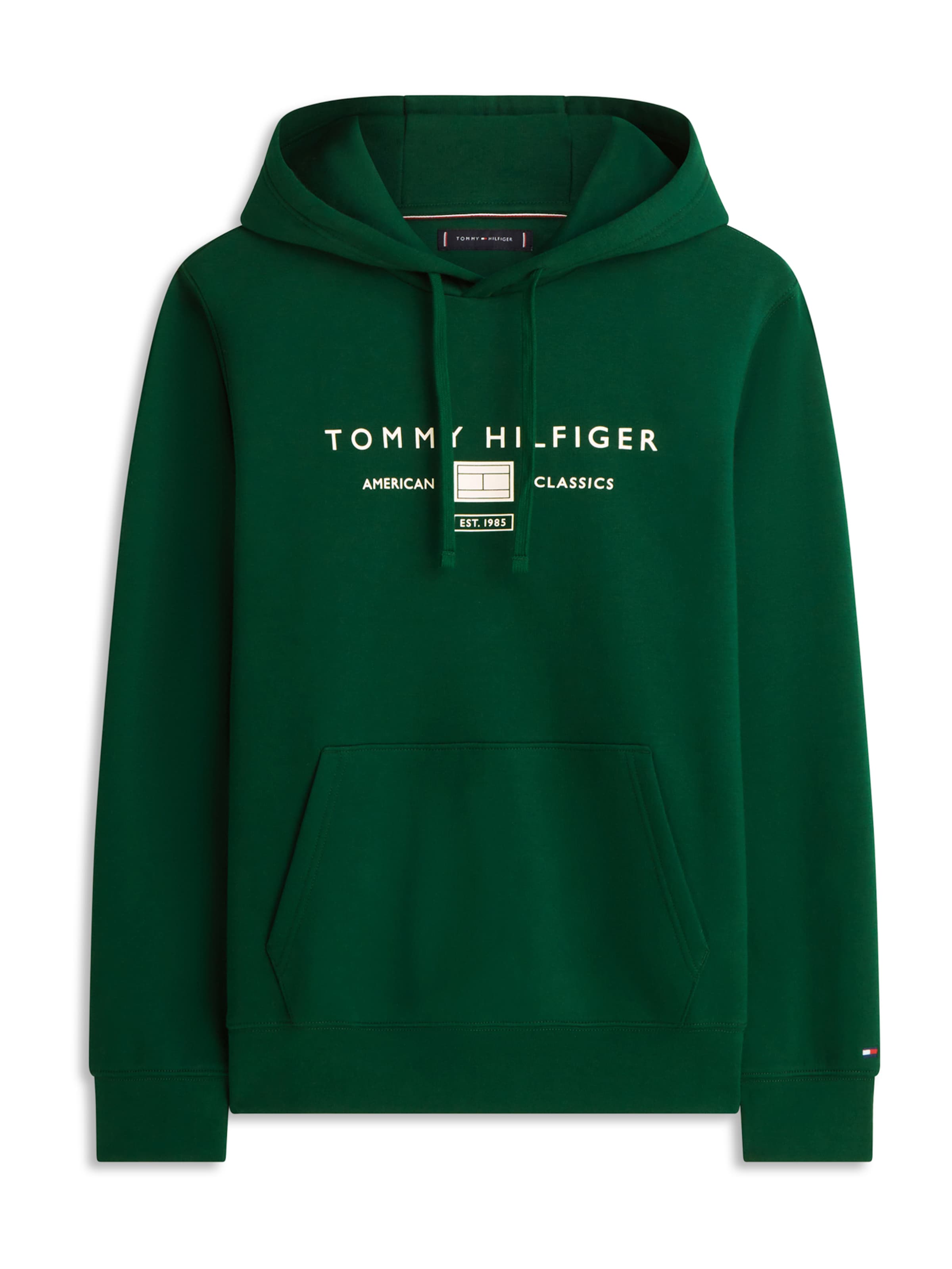 TOMMY HILFIGER Mikina 'Brand Love' – zelená: přední strana