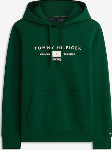 TOMMY HILFIGER Mikina 'Brand Love' – zelená: přední strana