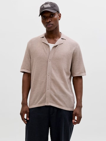 JACK & JONES Strickjacke 'JJCHRIS' in Grau: Vorderseite