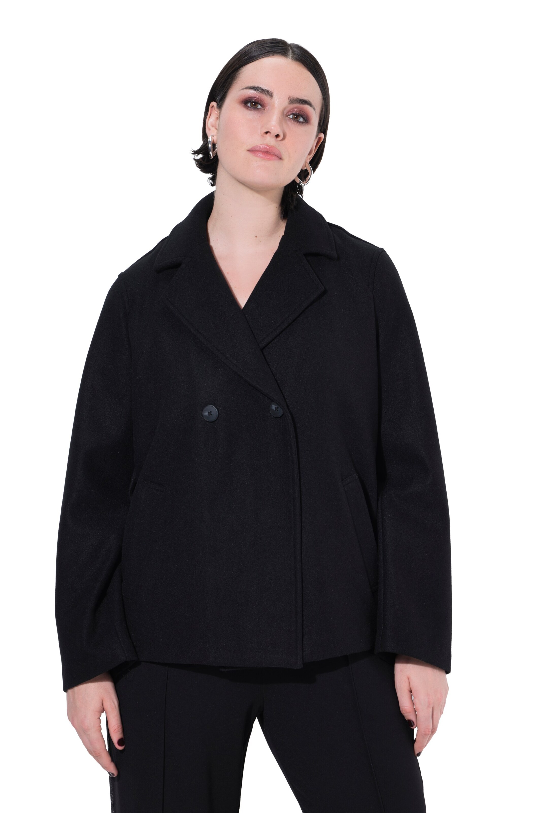 Ulla Popken Jacke in Schwarz: Vorderseite