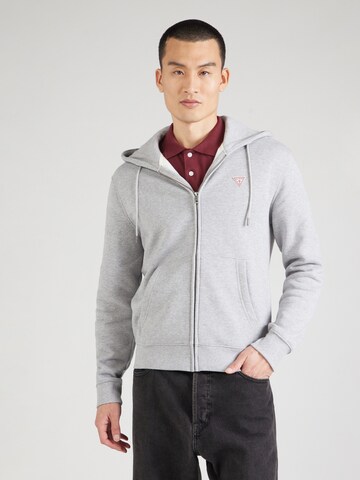 GUESS JEANS Sweatjakke i grå: forside