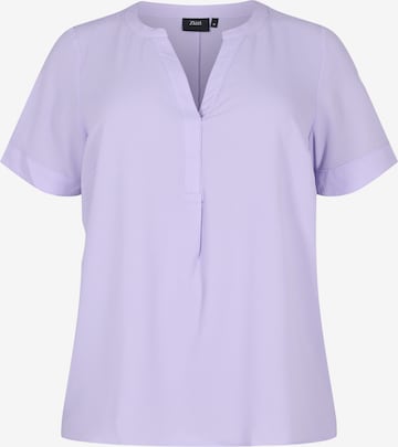 Zizzi Bluse 'Vanni' i lilla: forside