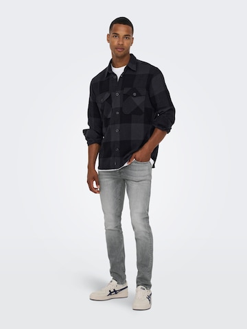 Coupe slim Jean 'Loom' Only & Sons en gris