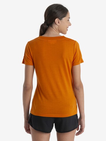 ICEBREAKER - Camisa funcionais 'ZoneKnit' em laranja