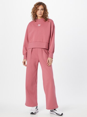 PUMA Wide leg Pants 'Classics' in Pink