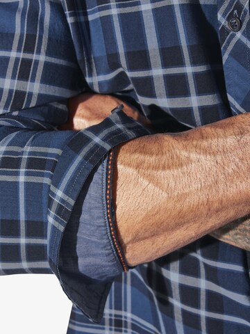 Jan Vanderstorm Comfort fit Button Up Shirt 'Norsen' in Blue