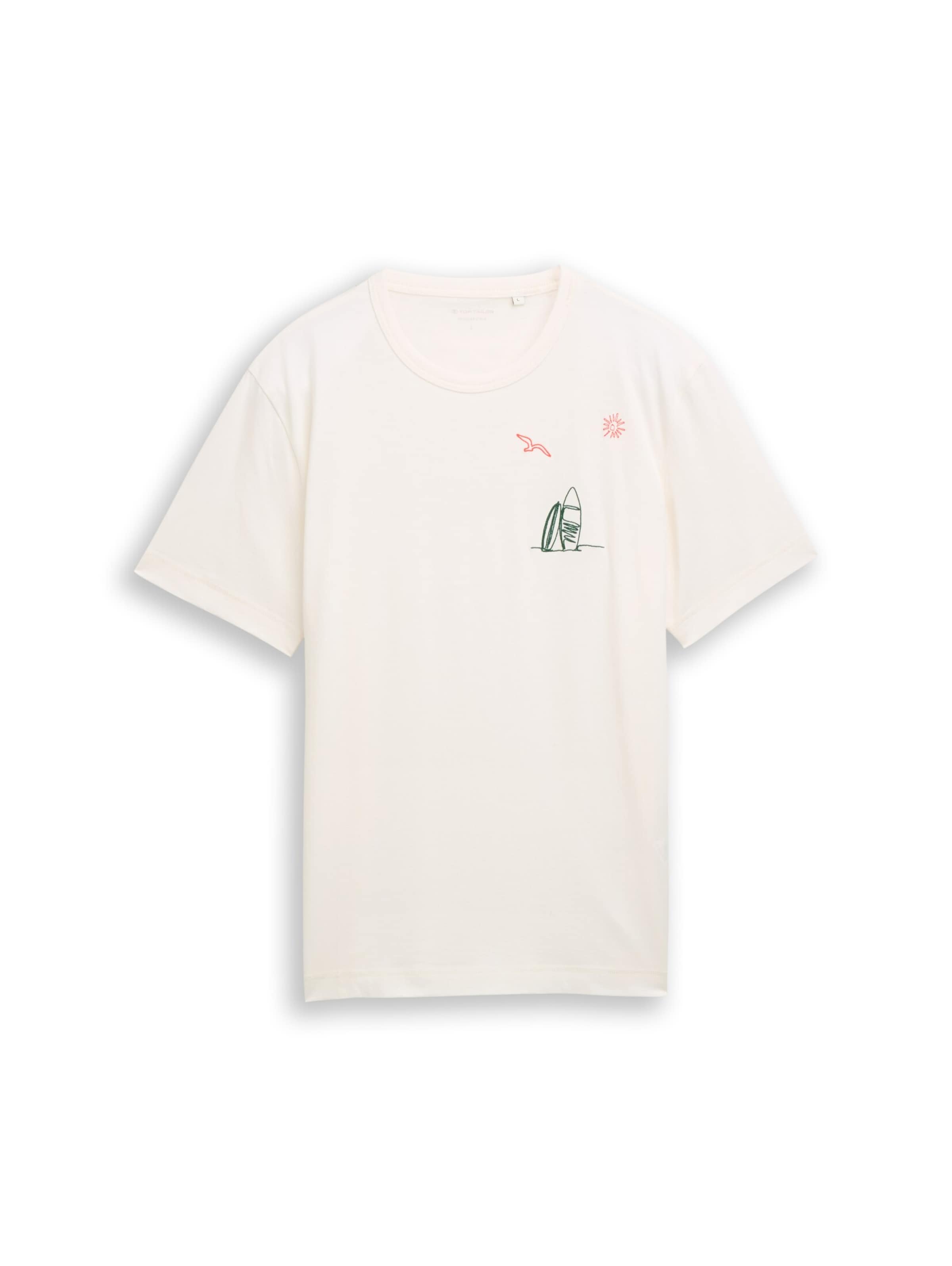 TOM TAILOR T-Shirt in Weiß: Vorderseite