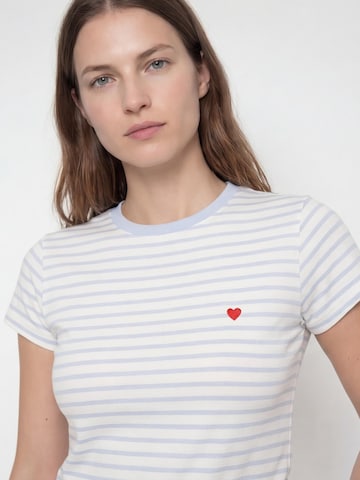 Antargo Shirt 'Women´s Stripes & Heart T-Shirt' in Blue