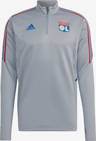 ADIDAS PERFORMANCE Sportsweatshirt 'Olympique Lyon Tiro 21' in Grijs: voorkant