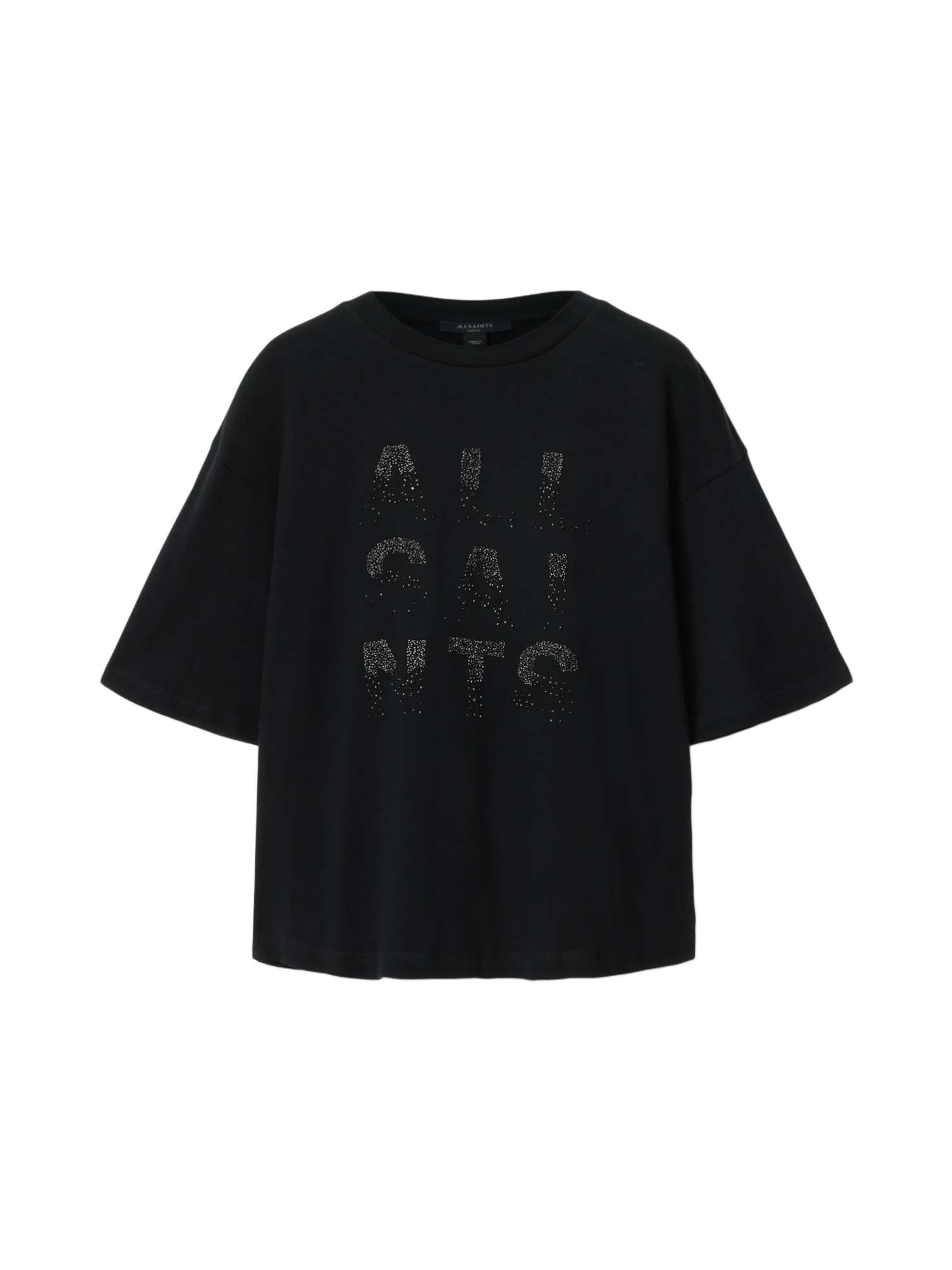 AllSaints Póló 'STACKS AMELIE' - fekete: elől
