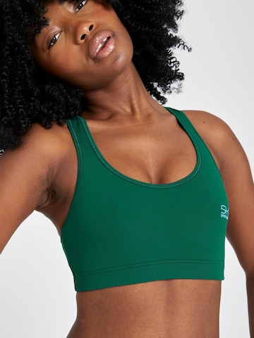 SPORTKIND Bralette Sports Bra 'Sport BH breite Träger' in Green: front