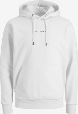 JACK & JONES Sweatshirt 'WIRL' i vit: framsida