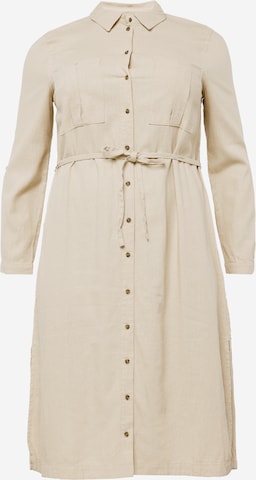 ONLY Carmakoma Shirt dress 'Caro' in Beige: front