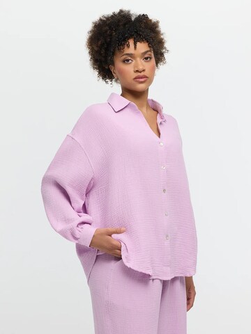 cfab - Camisa 'Musselin Shirt' em roxo