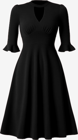 Robe GODDIVA en noir : devant