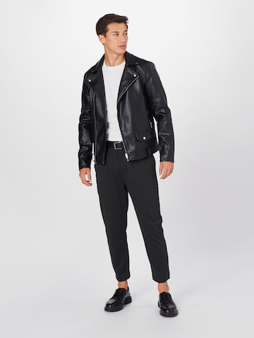 JACK & JONES Средняя посадка Футболка 'JJENoa' в Черный