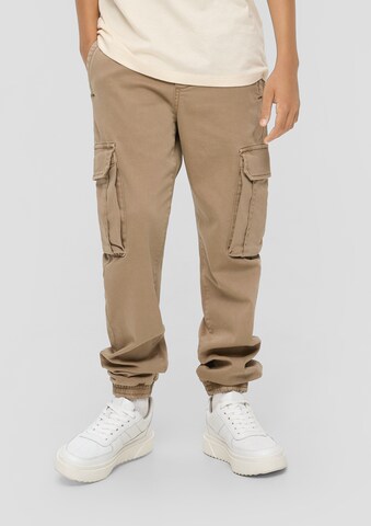 s.Oliver Tapered Broek 'Pete' in Bruin