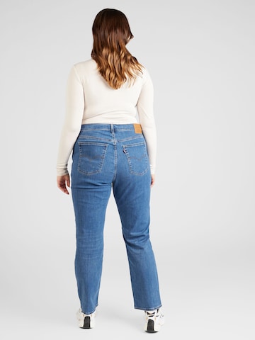 Levi's® Plus Regular Jeans '724 PL HR Straight' in Blauw