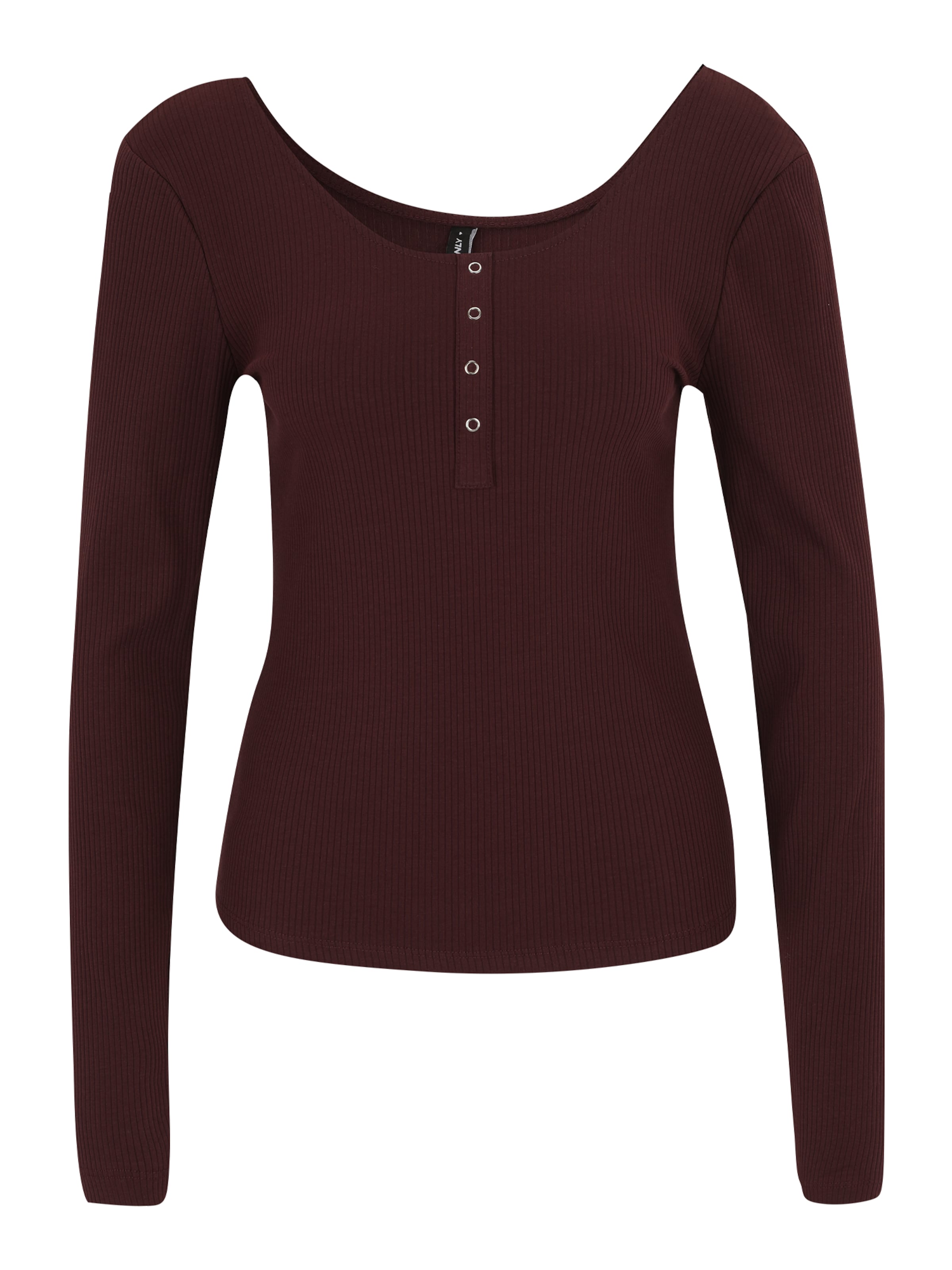 Only Tall T-shirt en lie de vin, Vue avec produit