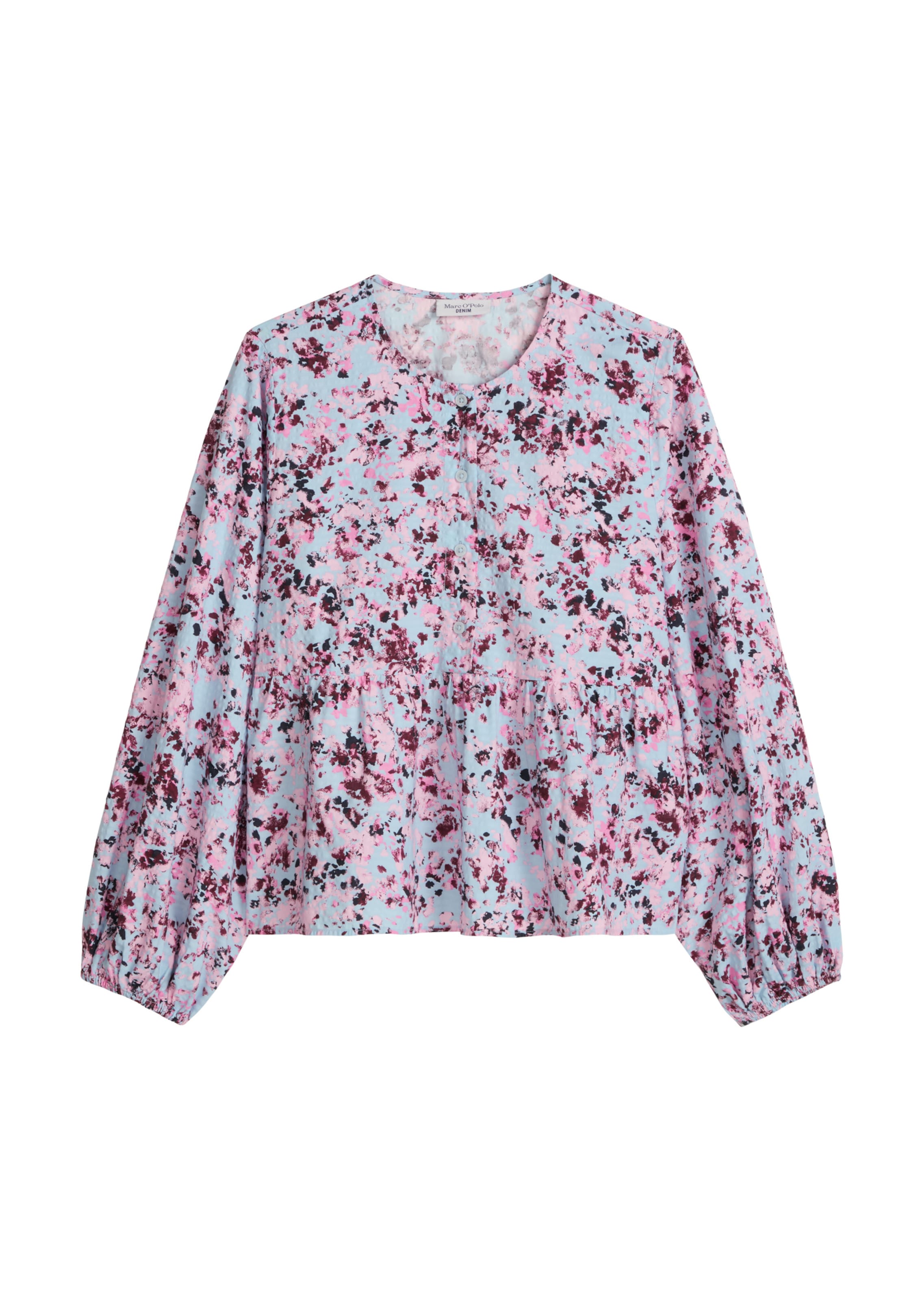 Marc O'Polo DENIM Bluse in XXS in hellblau / rosa / bordeaux / schwarz, Produktansicht