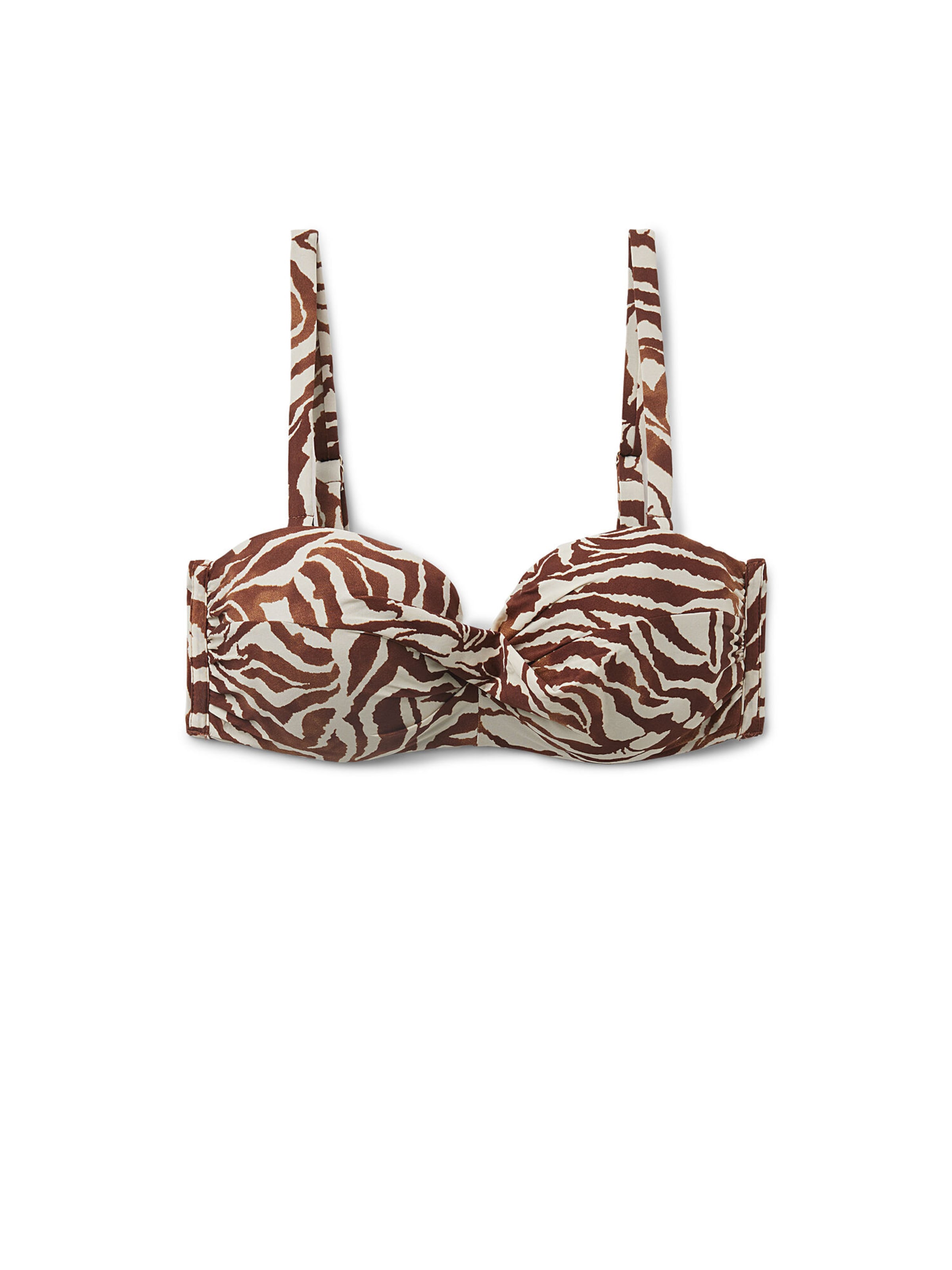 CALZEDONIA Bandeau Bikinitop in Braun: Vorderseite
