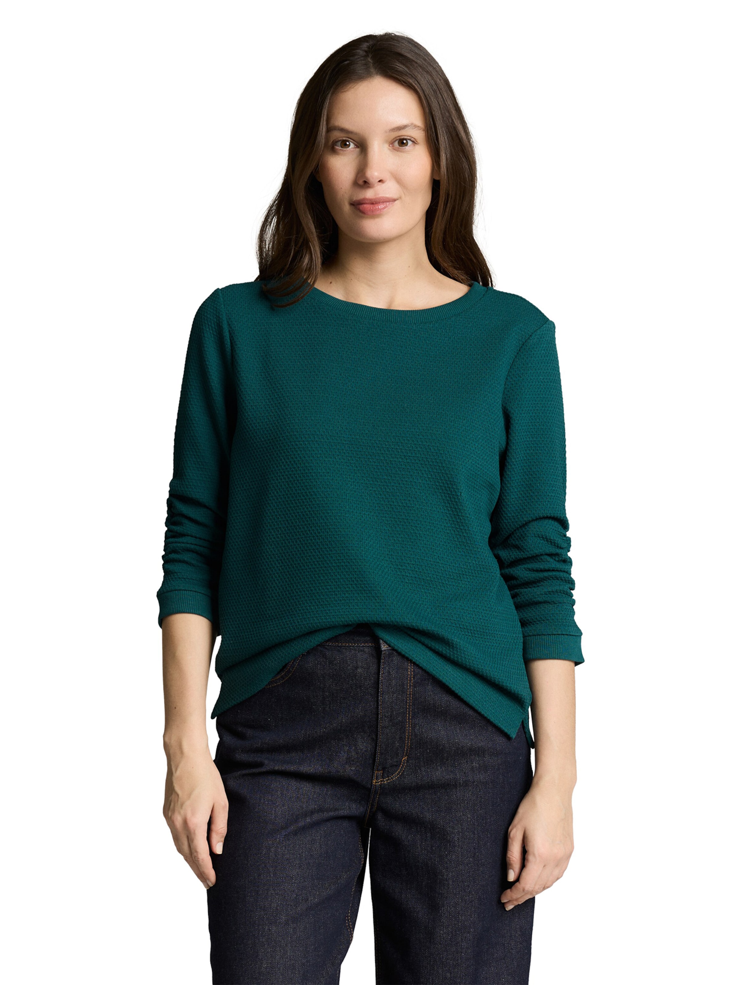 TOM TAILOR Sweatshirt in Green: front