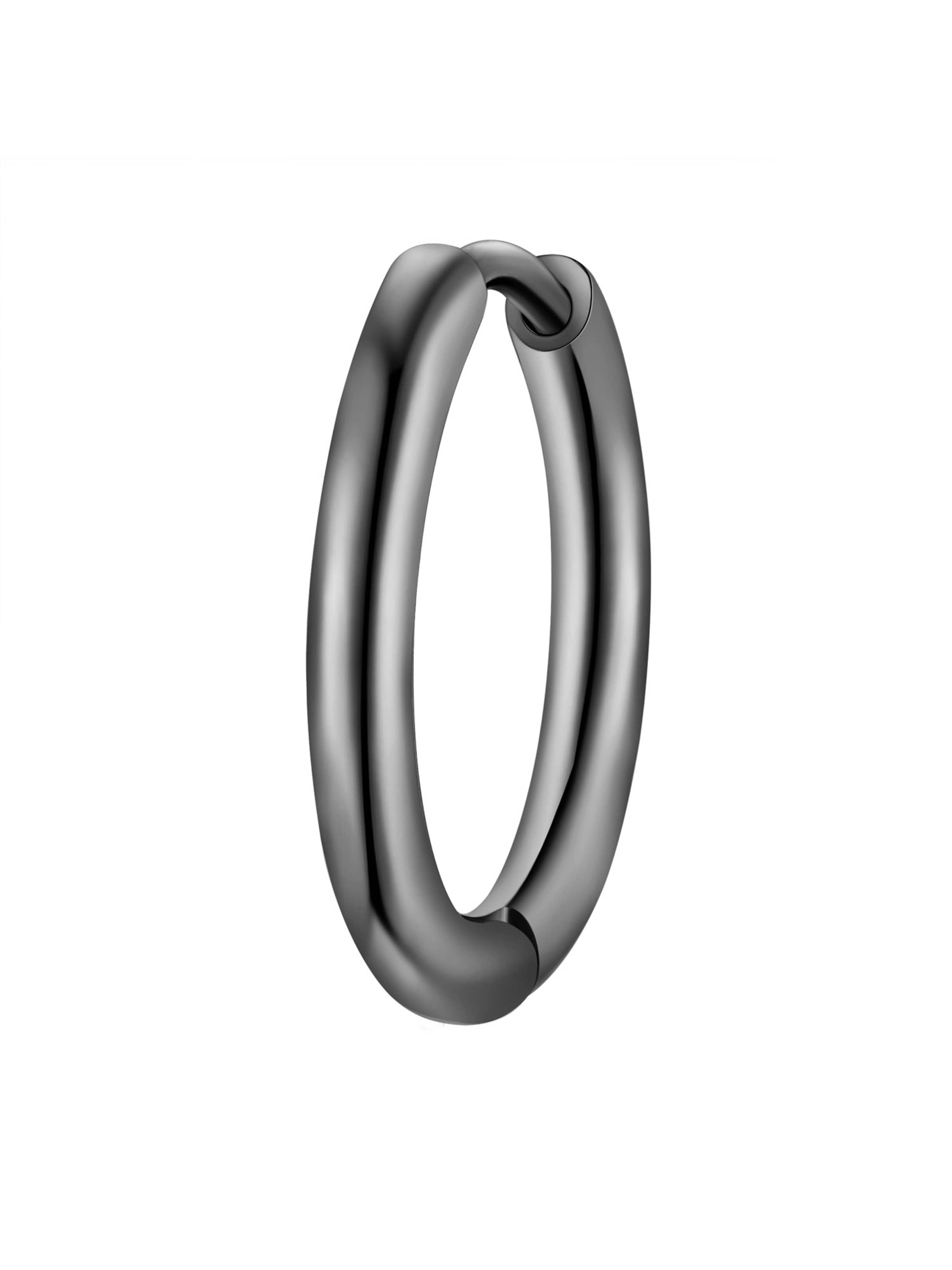 True Rebels Ohrring in Grau: Vorderseite