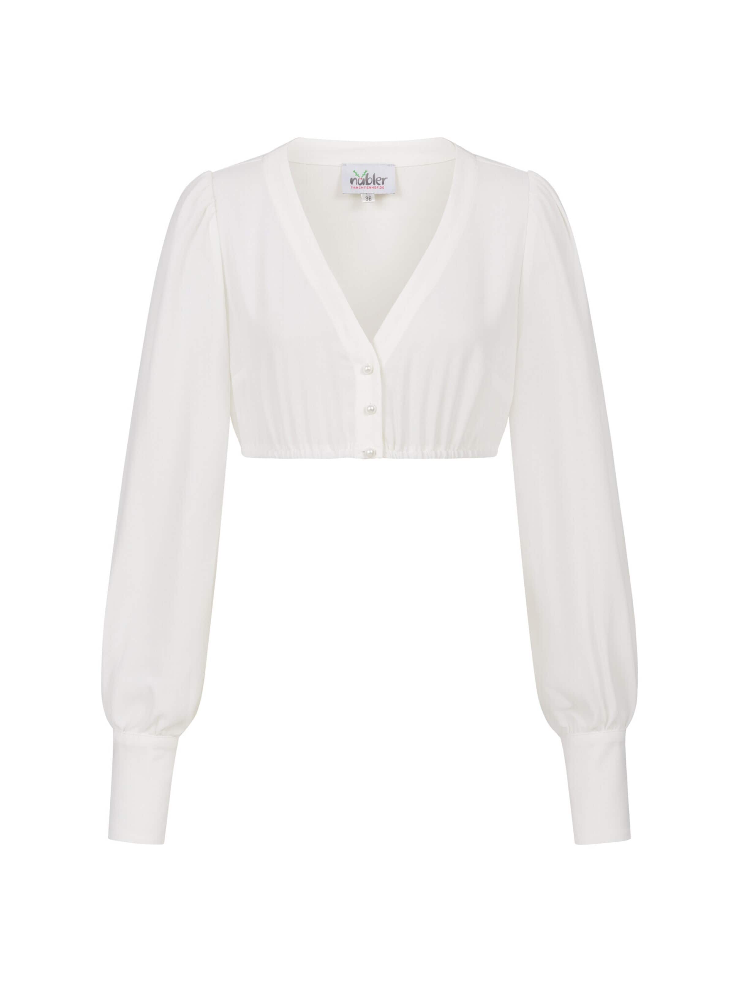 Trachtenhof Nübler Traditional Blouse 'Charlotte' in Beige: front