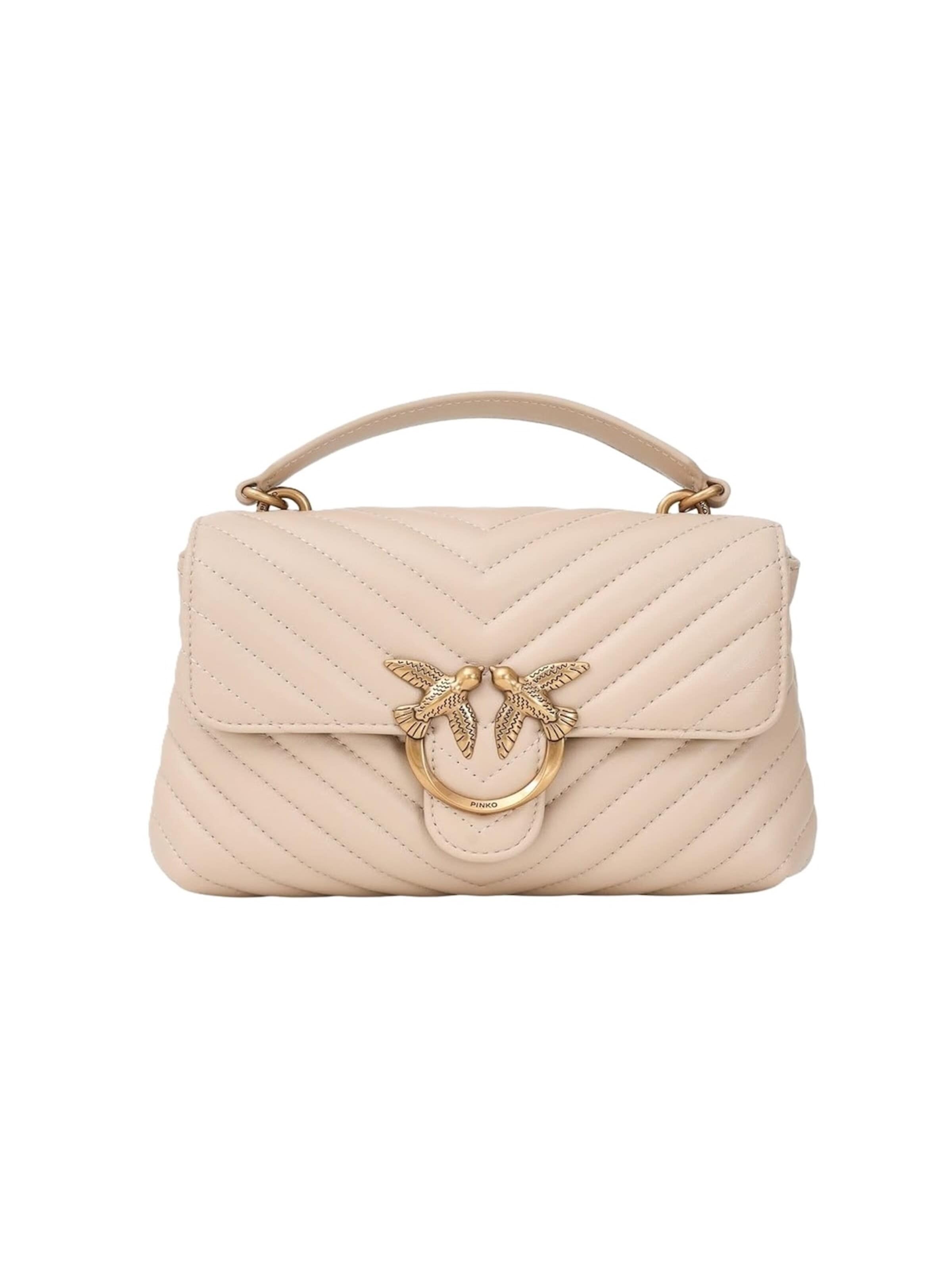 Borsa a tracolla '100044 A0GK' di PINKO in beige: frontale