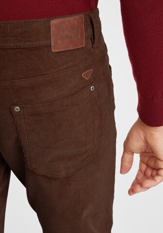 BLEND Slim fit Trousers 'Manito' in Brown