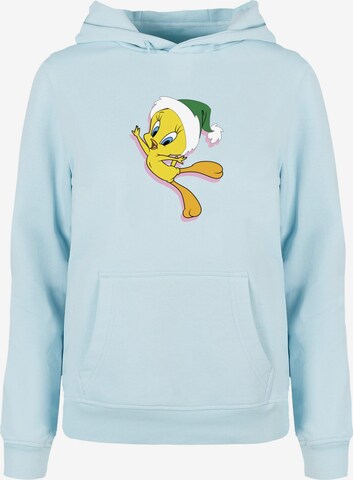 ABSOLUTE CULT Sweatshirt 'Looney Tunes - Tweety Christmas Hat' in Blue: front