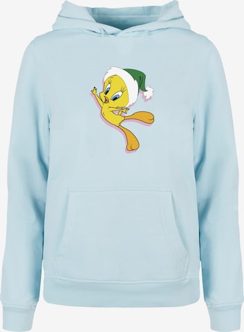 ABSOLUTE CULT Sweatshirt 'Looney Tunes - Tweety Christmas Hat' in Blue: front