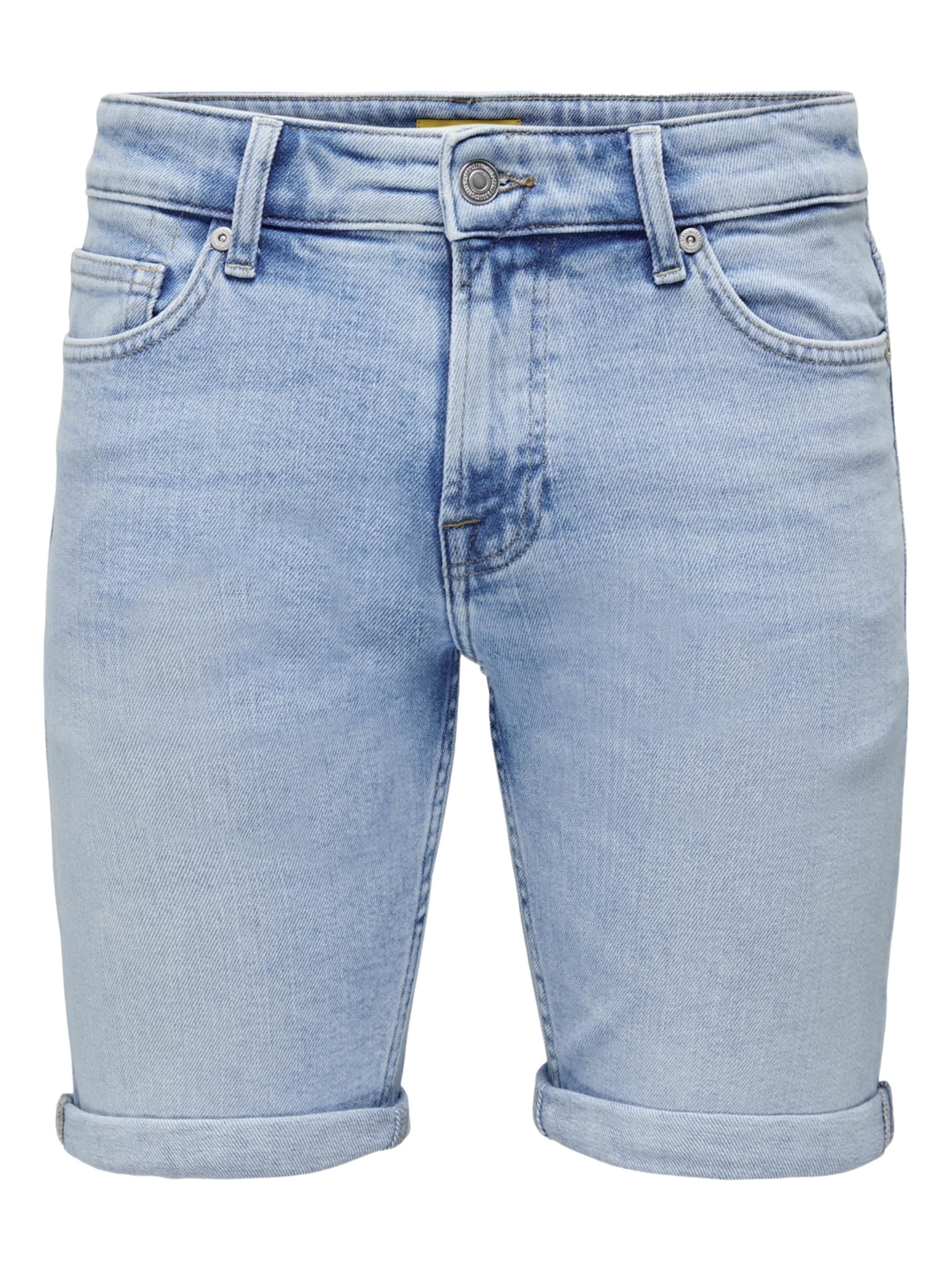 Only & Sons Slimfit Shorts ONSPly in Blau: Vorderseite