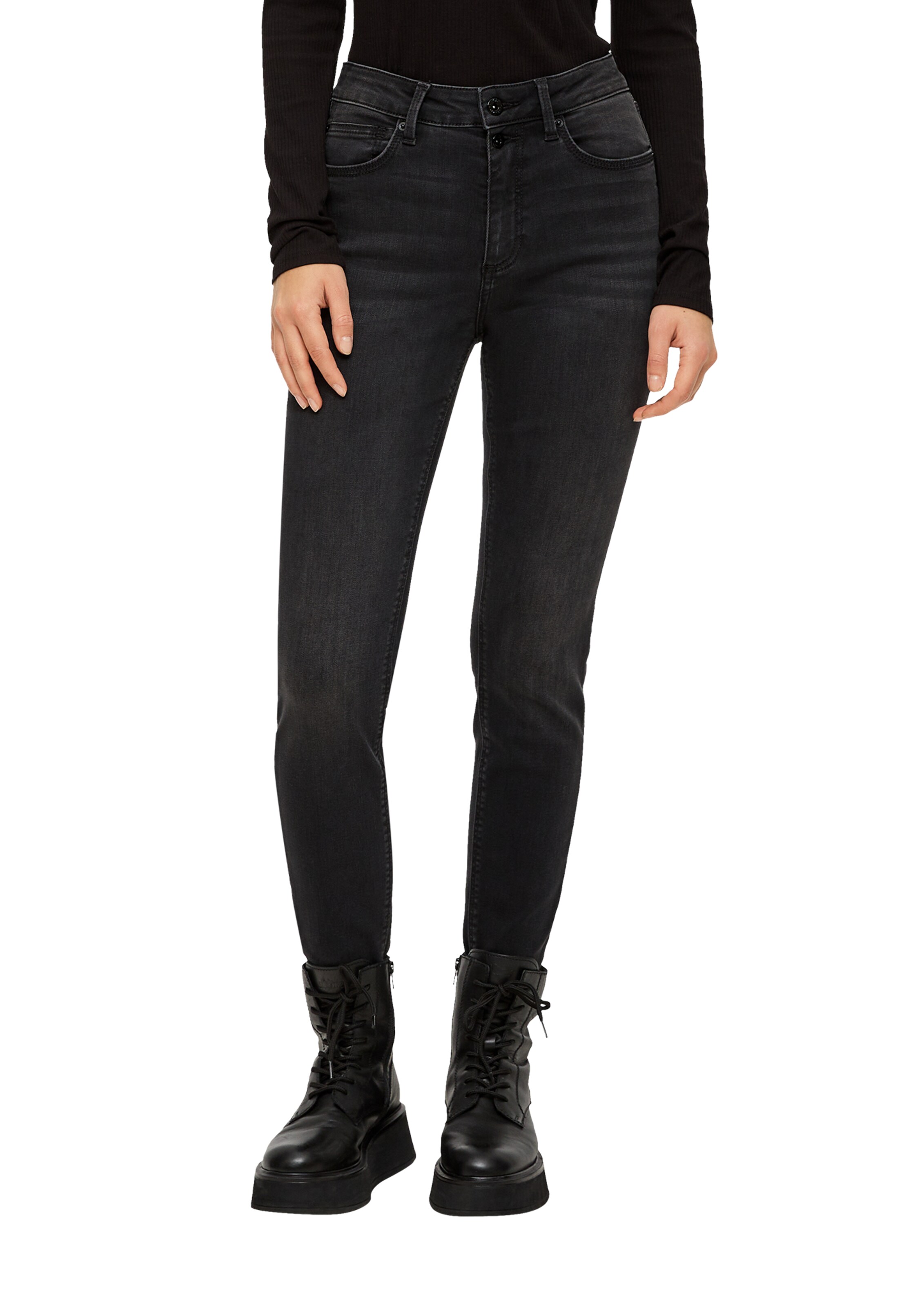 Skinny Jean 'Sadie' QS en gris : devant