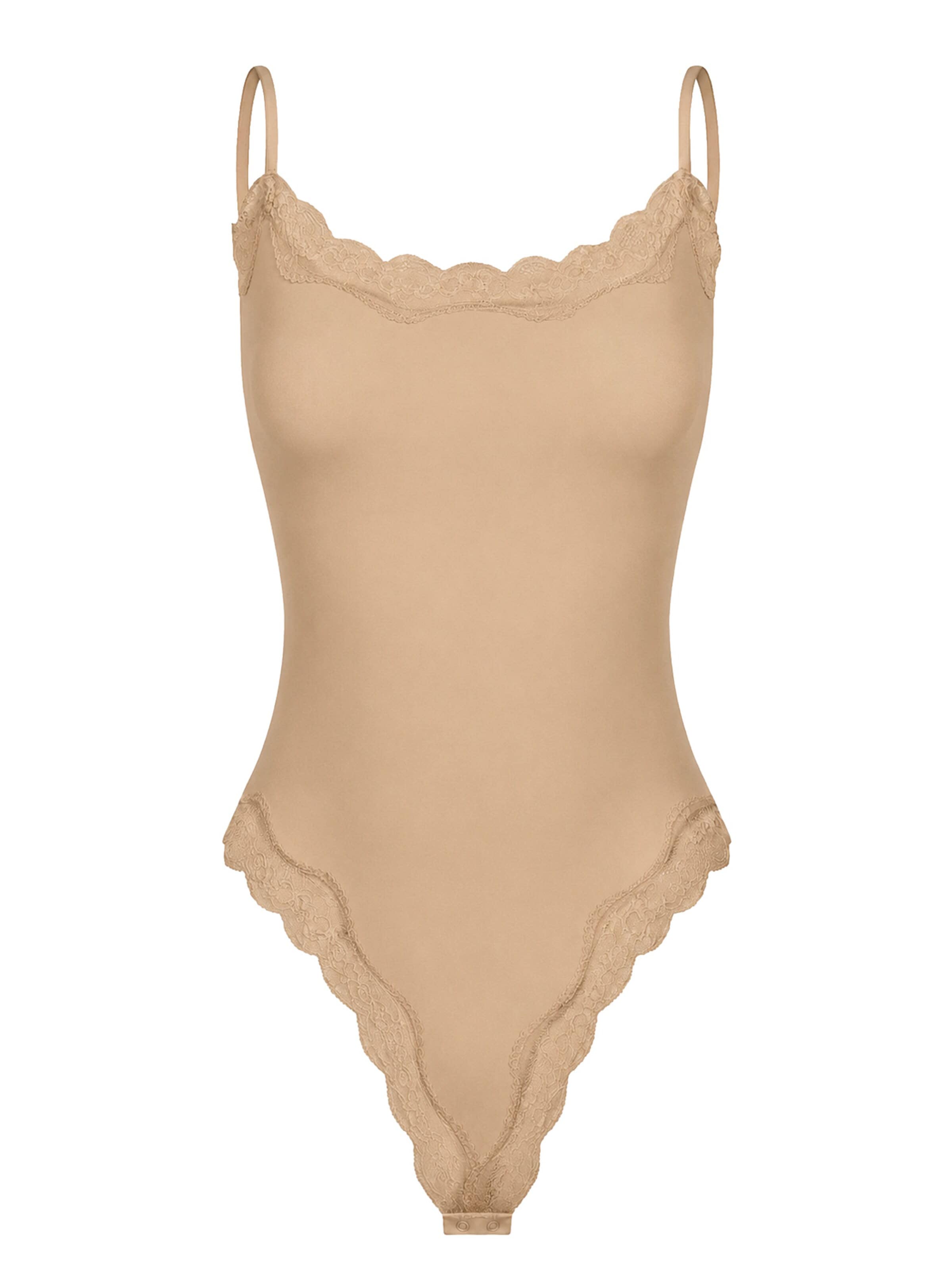 Body 'Bodysuit String mit Lace' cfab en beige : devant