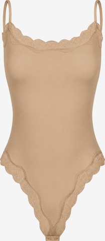 cfab Body 'Bodysuit String mit Lace' i beige: framsida