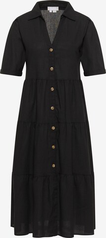 Robe-chemise Usha en noir : devant