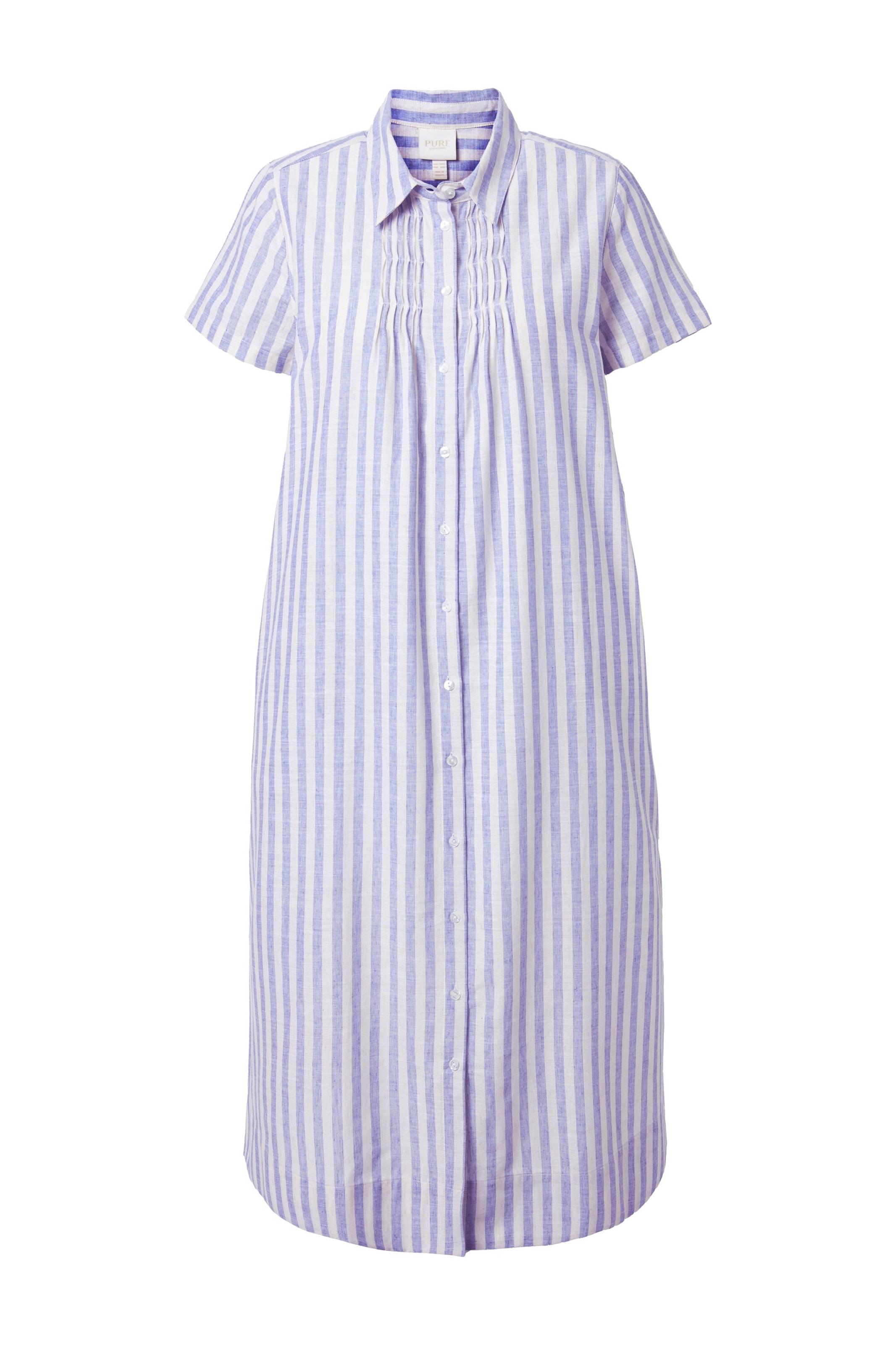 Ulla Popken Kleid in blue denim / weiß, Produktansicht