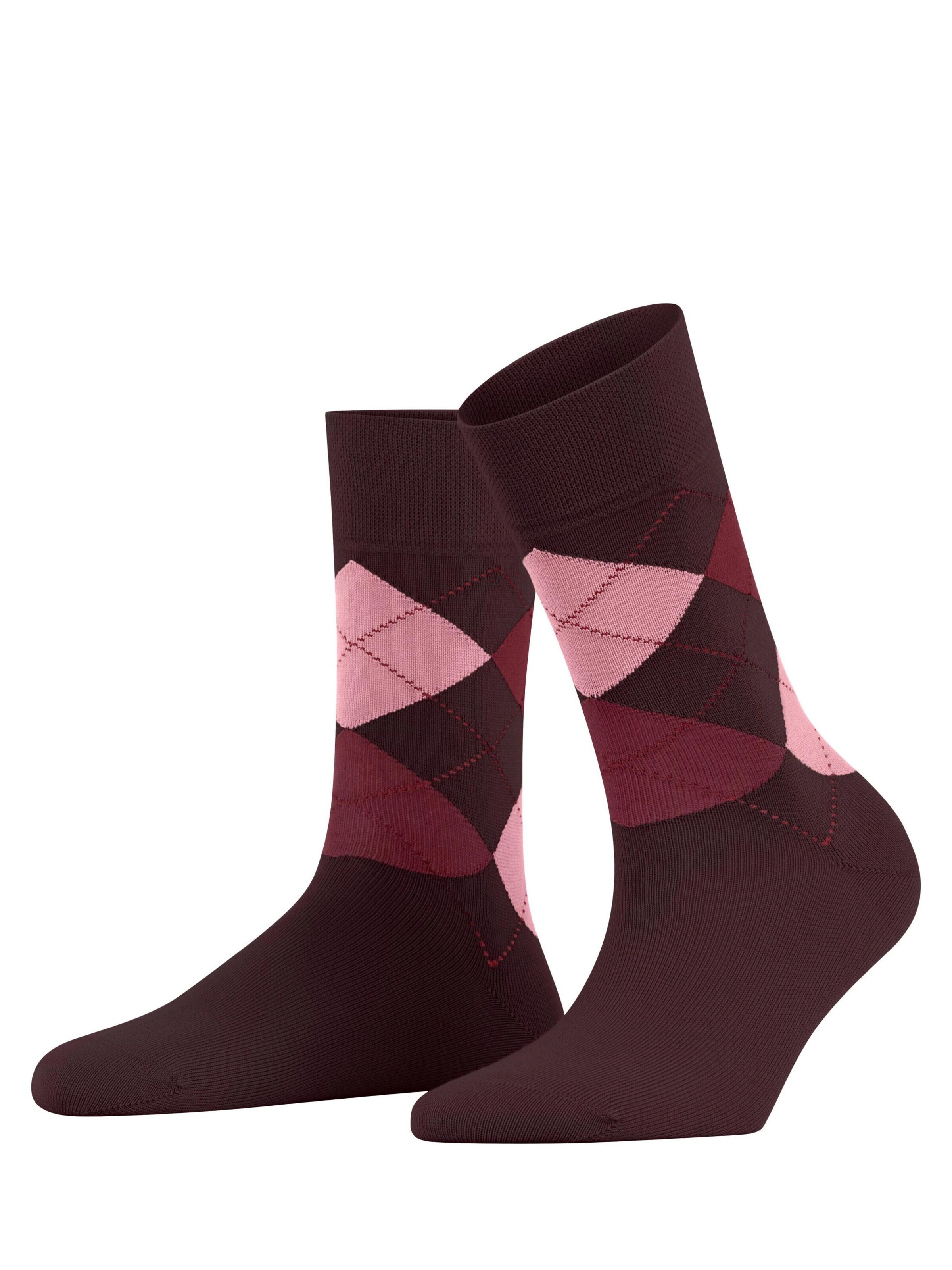 FALKE Socken 'Sensitive Argyle'‌‌‌‌‌ in Rot: Vorderseite