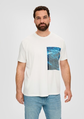 s.Oliver Men Big Sizes Shirt in White: front