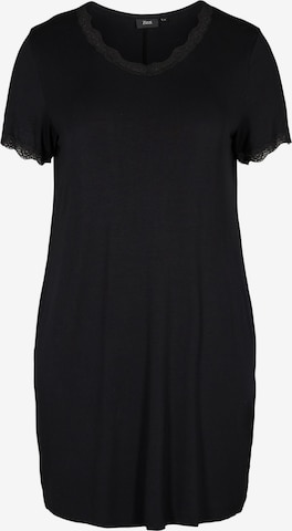 Zizzi Nightgown 'Delicate' in Black: front